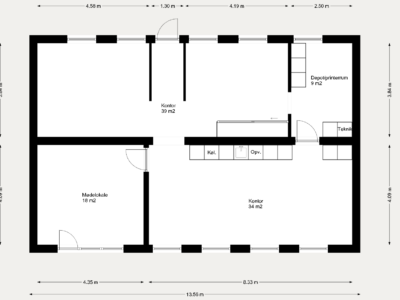 Plantegning 120 m2 kontor Plantegning 120 m2 kontor